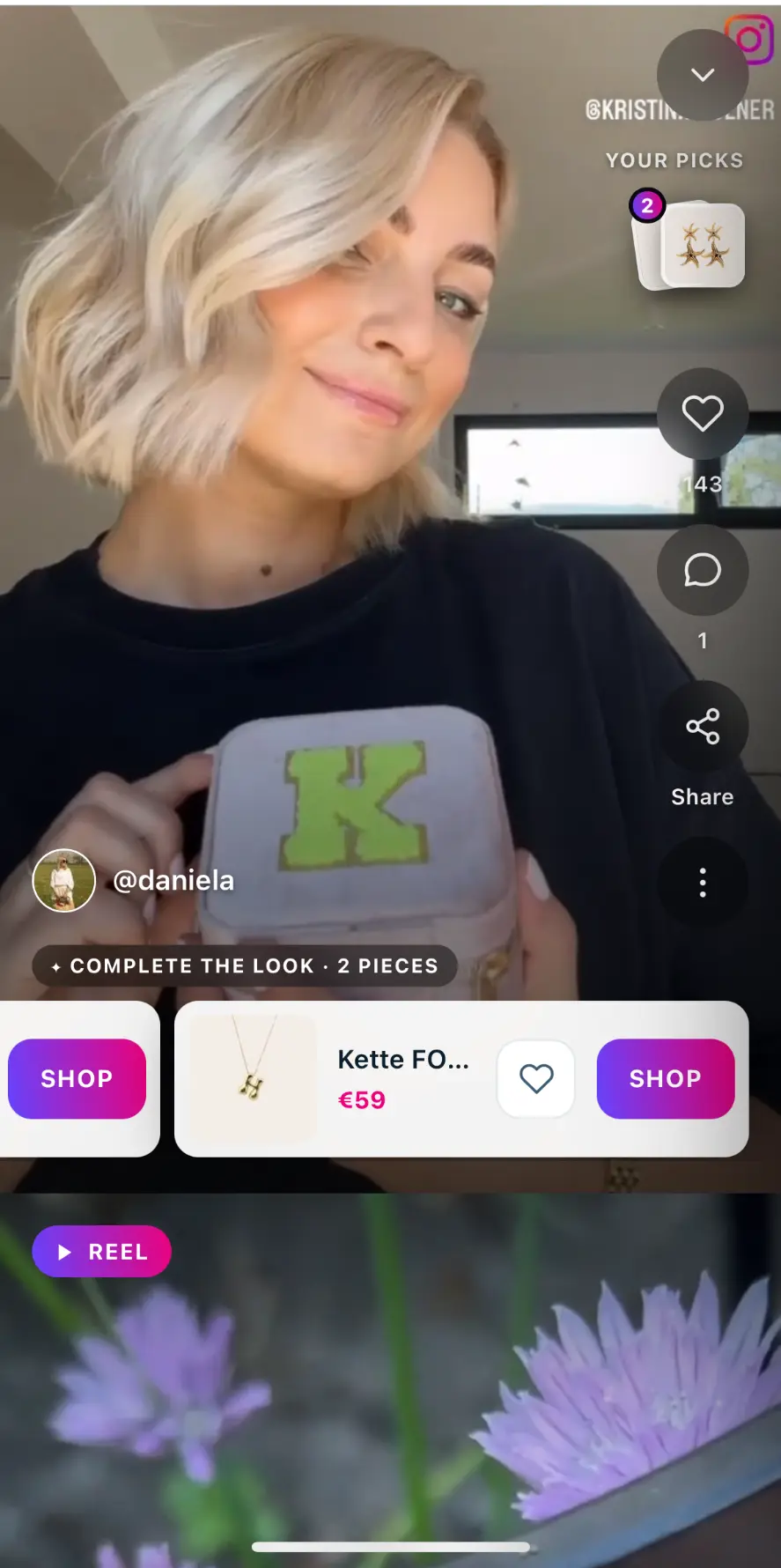 Social PDP shoppable feed